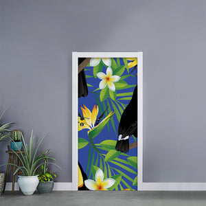 Tropical Keel-Billed Toucan Print Door Sticker