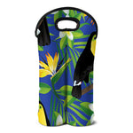 Tropical Keel-Billed Toucan Print Double Neoprene Wine Tote