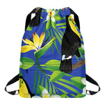 Tropical Keel-Billed Toucan Print Drawstring Backpack