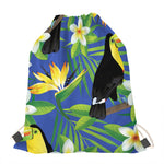 Tropical Keel-Billed Toucan Print Drawstring Bag