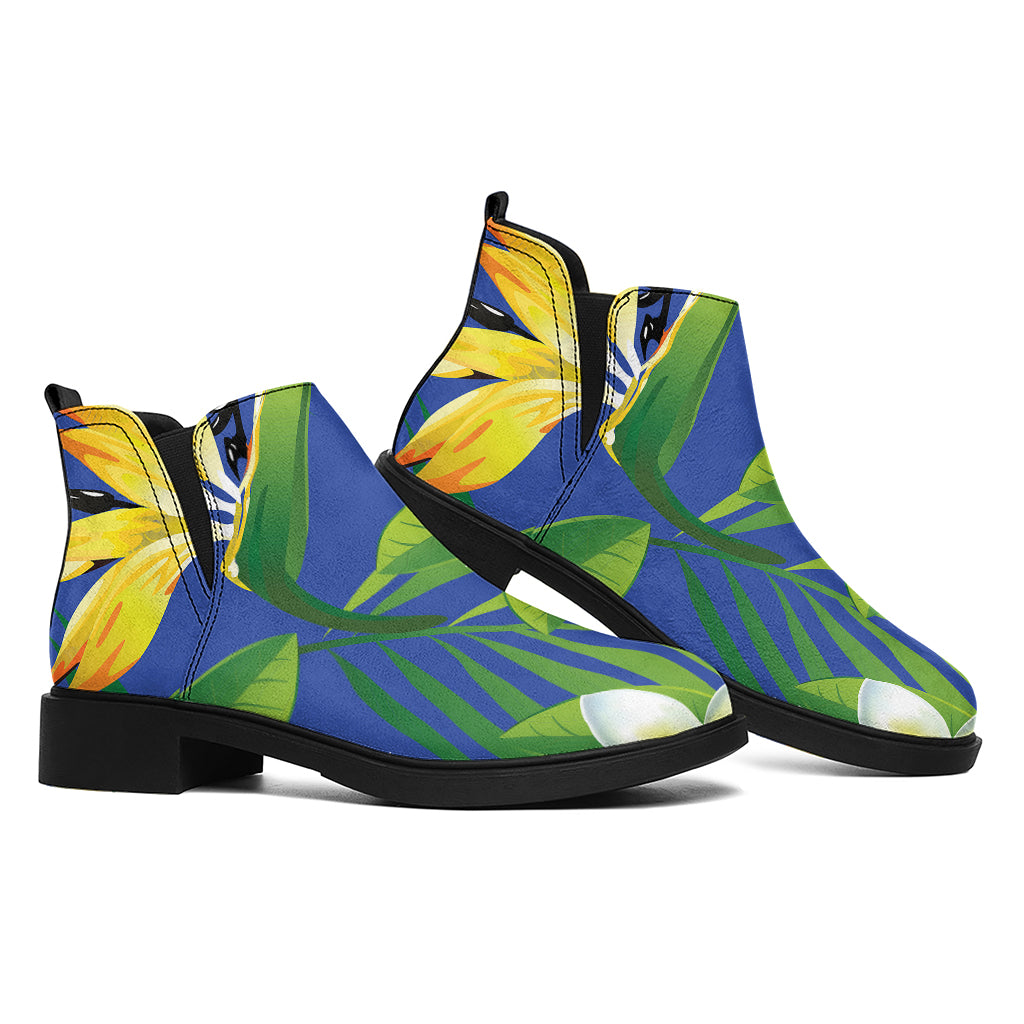 Tropical Keel-Billed Toucan Print Flat Ankle Boots