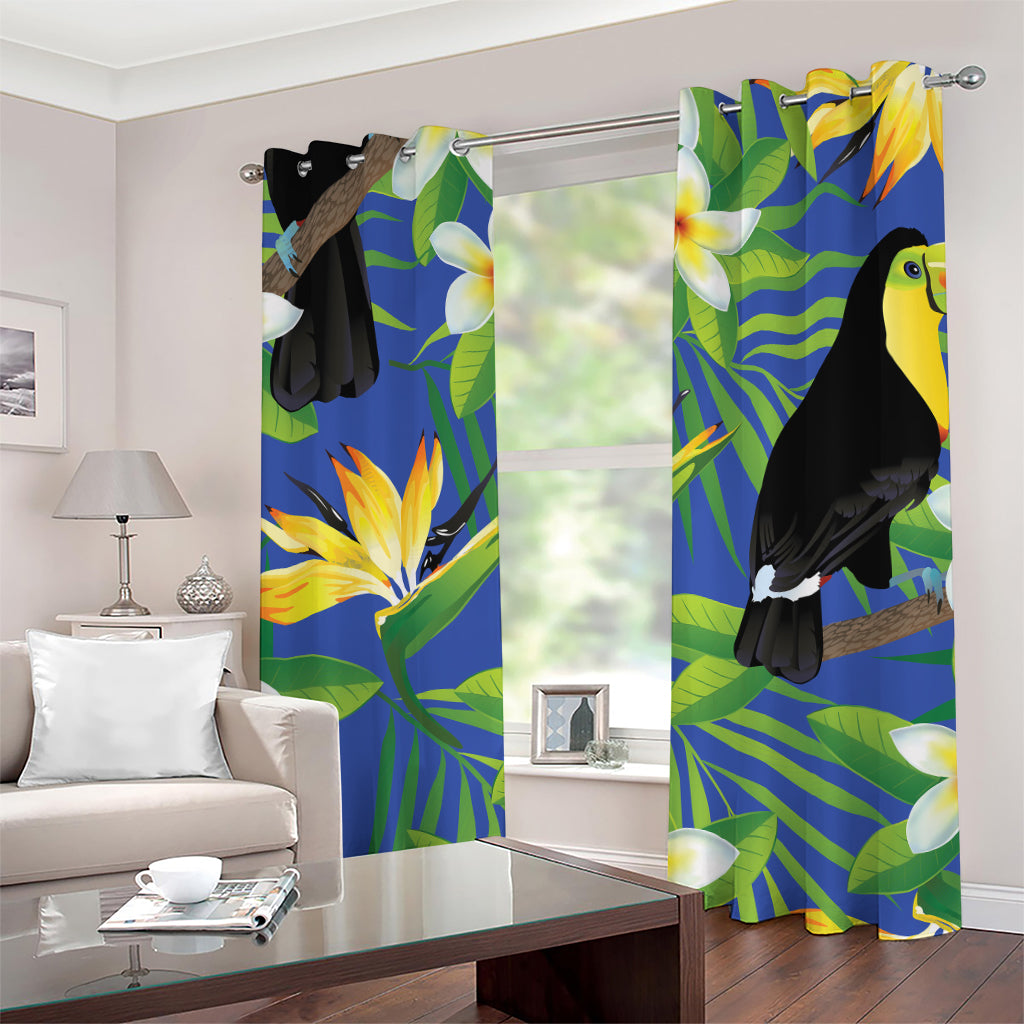 Tropical Keel-Billed Toucan Print Grommet Curtains