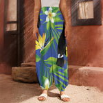 Tropical Keel-Billed Toucan Print Harem Pants