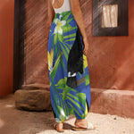 Tropical Keel-Billed Toucan Print Harem Pants