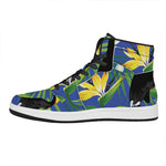 Tropical Keel-Billed Toucan Print High Top Leather Sneakers