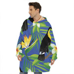 Tropical Keel-Billed Toucan Print Hoodie Blanket