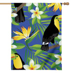 Tropical Keel-Billed Toucan Print House Flag