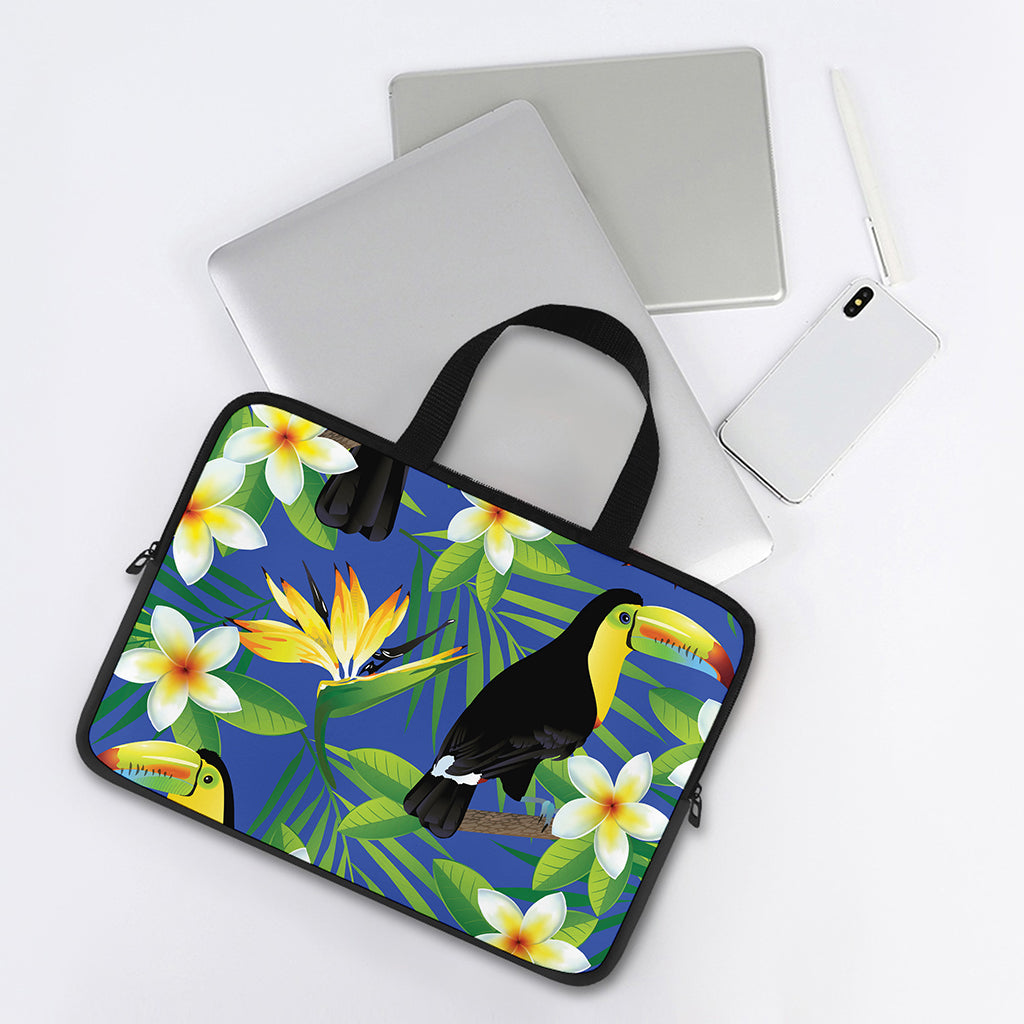 Tropical Keel-Billed Toucan Print Laptop Sleeve With Handle