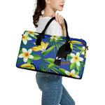 Tropical Keel-Billed Toucan Print Leather Duffle Bag