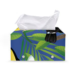 Tropical Keel-Billed Toucan Print Leather Tissue Box Cover