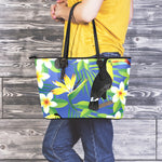 Tropical Keel-Billed Toucan Print Leather Tote Bag