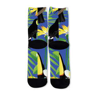 Tropical Keel-Billed Toucan Print Long Socks