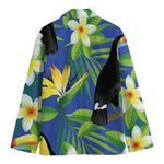 Tropical Keel-Billed Toucan Print Men's Cotton Blazer