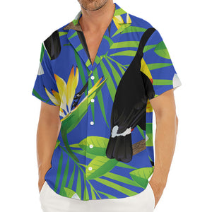 Tropical Keel-Billed Toucan Print Men's Deep V-Neck Shirt