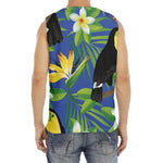 Tropical Keel-Billed Toucan Print Men's Fitness Tank Top