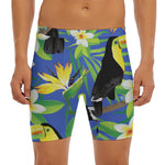 Tropical Keel-Billed Toucan Print Men's Long Boxer Briefs