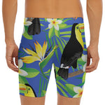 Tropical Keel-Billed Toucan Print Men's Long Boxer Briefs