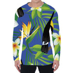 Tropical Keel-Billed Toucan Print Men's Long Sleeve T-Shirt