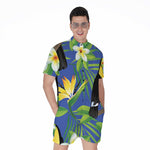Tropical Keel-Billed Toucan Print Men's Rompers