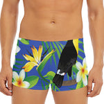 Tropical Keel-Billed Toucan Print Men's Short Boxer Briefs