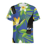 Tropical Keel-Billed Toucan Print Men's Sports T-Shirt
