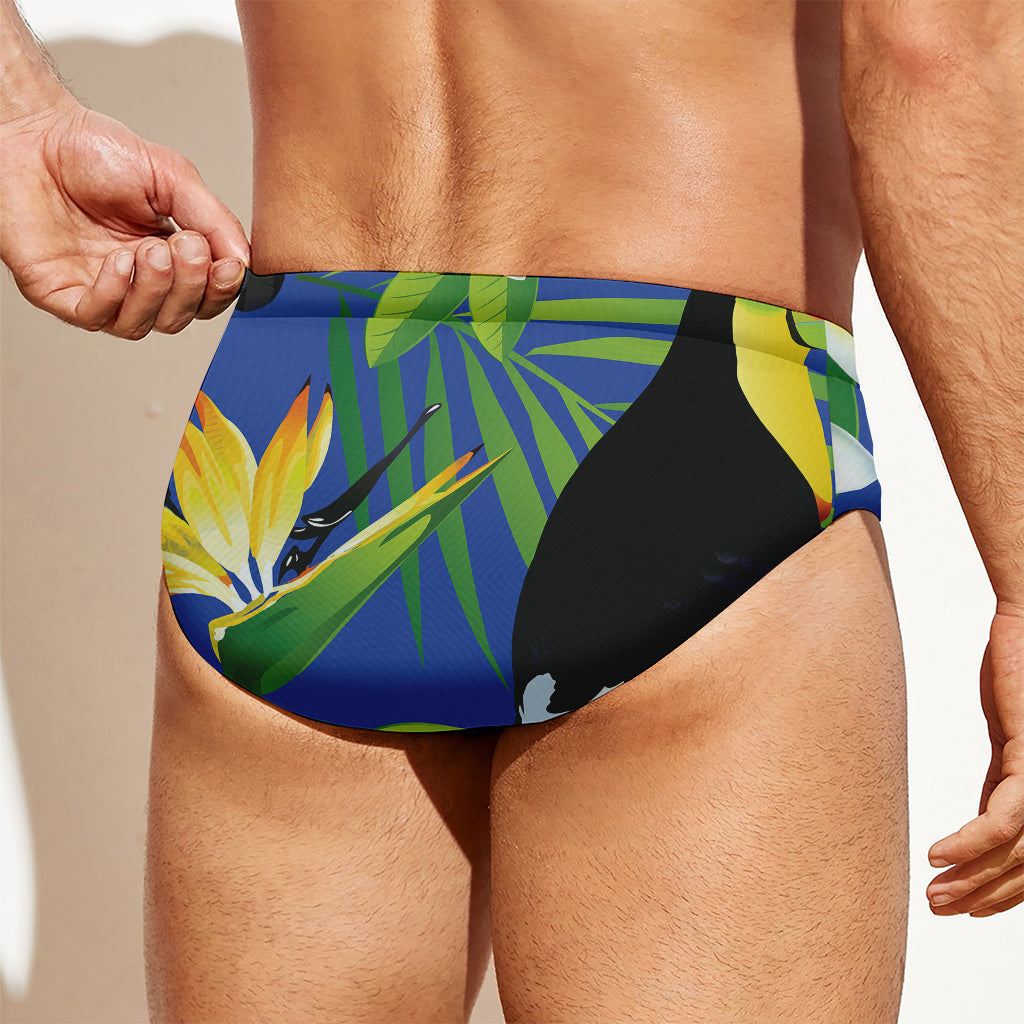 Tropical Keel-Billed Toucan Print Men's Swim Briefs