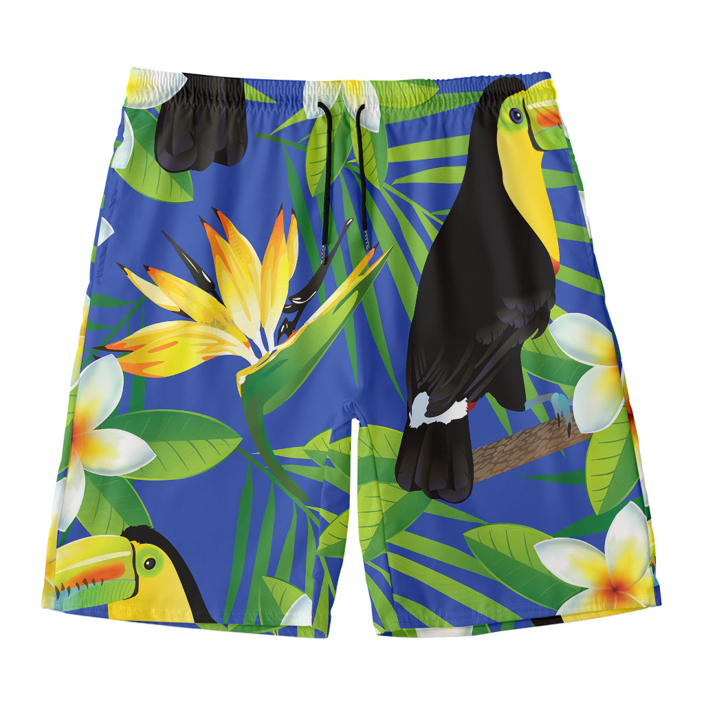 Tropical Keel-Billed Toucan Print Men's Swim Trunks