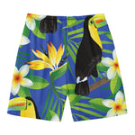 Tropical Keel-Billed Toucan Print Men's Swim Trunks