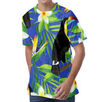 Tropical Keel-Billed Toucan Print Men's Velvet T-Shirt