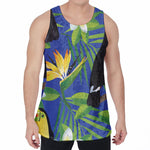 Tropical Keel-Billed Toucan Print Men's Velvet Tank Top