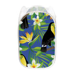 Tropical Keel-Billed Toucan Print Mesh Laundry Hamper