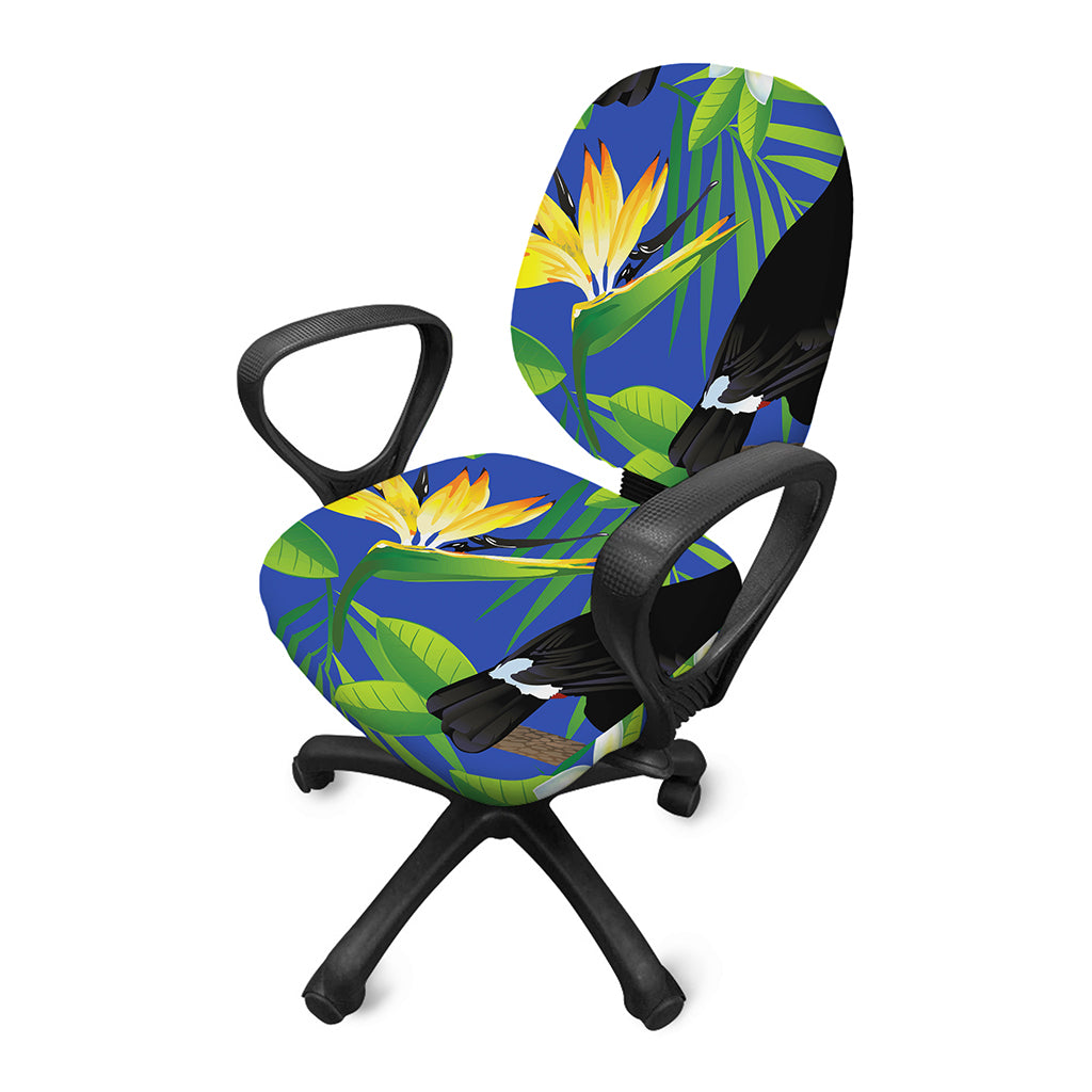 Tropical Keel-Billed Toucan Print Office Chair Cover