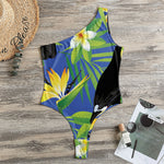Tropical Keel-Billed Toucan Print One Shoulder Bodysuit