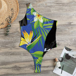 Tropical Keel-Billed Toucan Print One Shoulder Bodysuit
