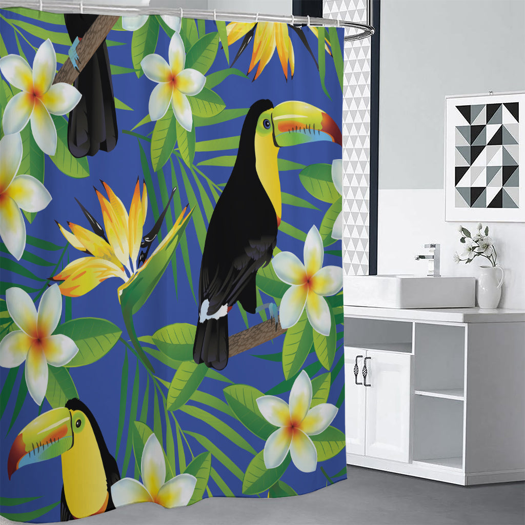 Tropical Keel-Billed Toucan Print Premium Shower Curtain