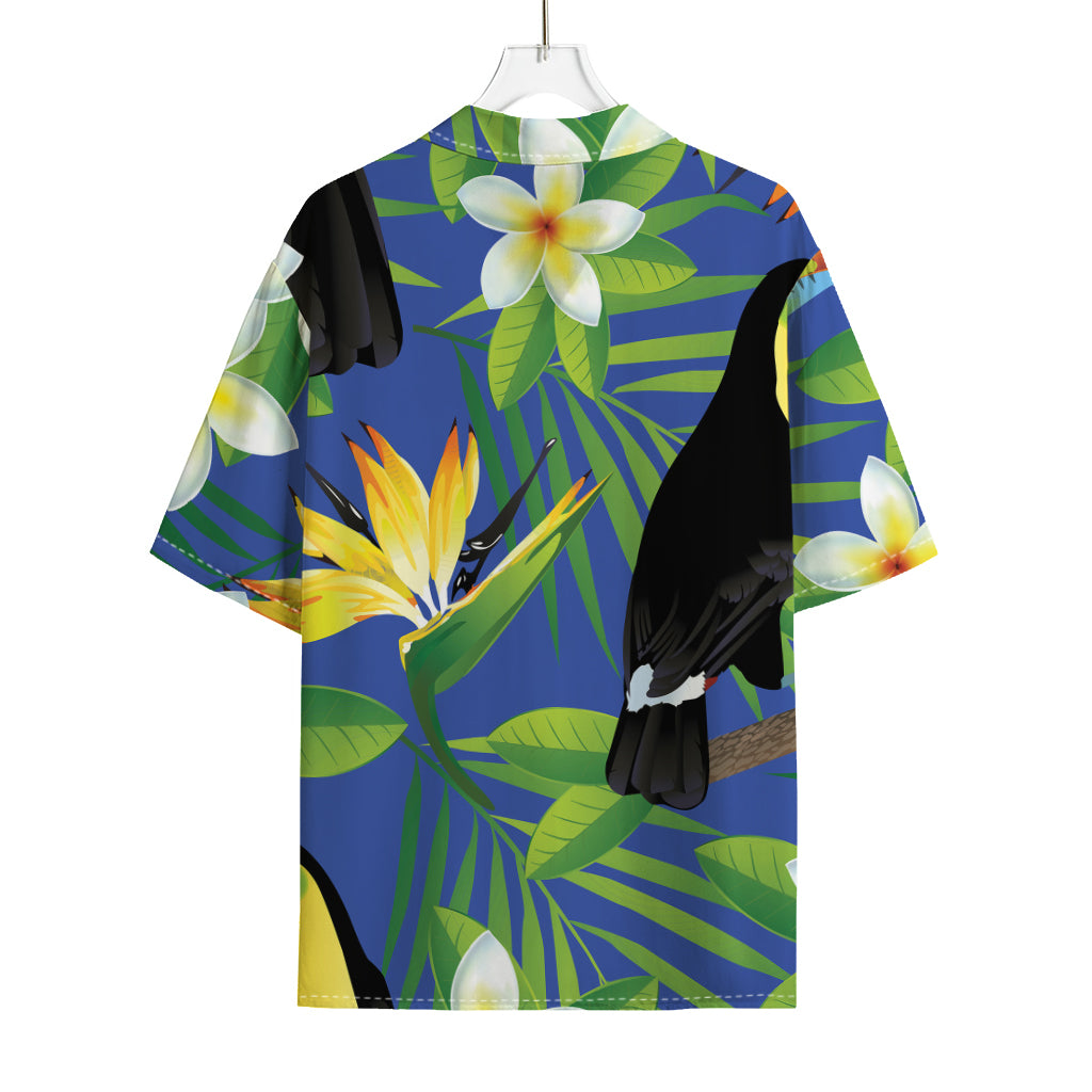 Tropical Keel-Billed Toucan Print Rayon Hawaiian Shirt