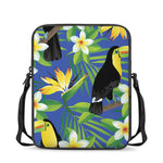 Tropical Keel-Billed Toucan Print Rectangular Crossbody Bag