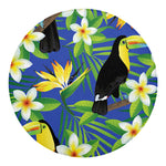 Tropical Keel-Billed Toucan Print Round Blanket