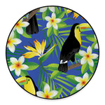 Tropical Keel-Billed Toucan Print Round Floor Mat
