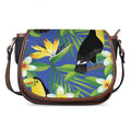 Tropical Keel-Billed Toucan Print Saddle Bag