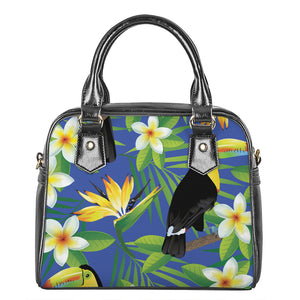 Tropical Keel-Billed Toucan Print Shoulder Handbag