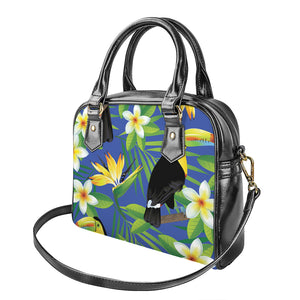 Tropical Keel-Billed Toucan Print Shoulder Handbag