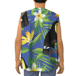 Tropical Keel-Billed Toucan Print Sleeveless Baseball Jersey