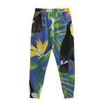 Tropical Keel-Billed Toucan Print Sweatpants