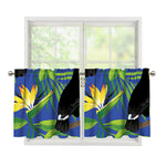 Tropical Keel-Billed Toucan Print Tier Curtains