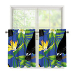Tropical Keel-Billed Toucan Print Tier Curtains
