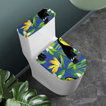 Tropical Keel-Billed Toucan Print Toilet Lid And Tank Cover Set