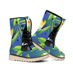 Tropical Keel-Billed Toucan Print Winter Boots