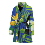 Tropical Keel-Billed Toucan Print Women's Bathrobe