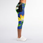 Tropical Keel-Billed Toucan Print Women's Capri Leggings